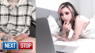 Bumped into her stepbrother in a video chat room and cum on him (Episode 1) - pinkloving